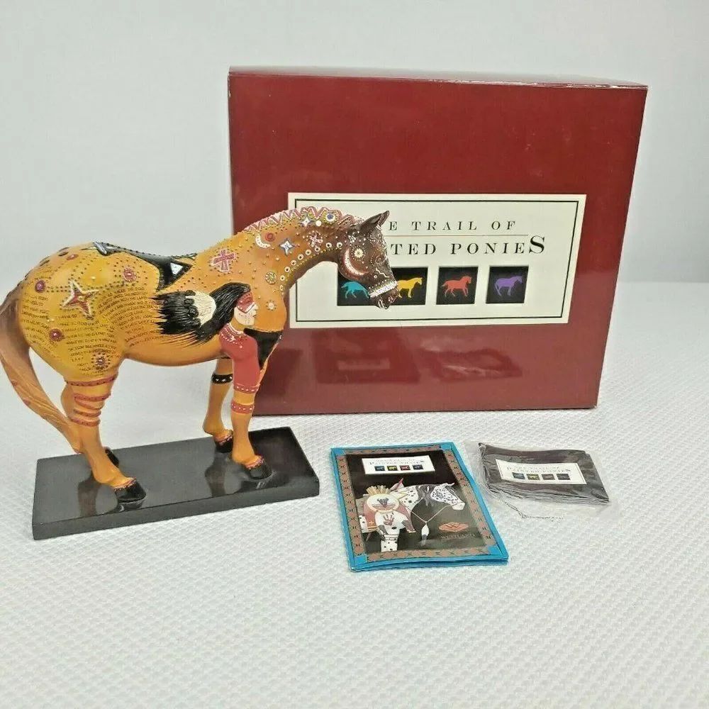Trail of Painted Ponies Ghost Horse 1544 3E/7,633 2004 Mohican Indian Figurine